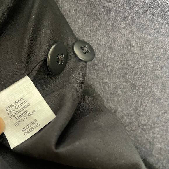 NEW Madewell M Latitude Wool Flannel Shirt Dress Long Sleeve Tunic Charcoal Gray - Picture 5 of 6